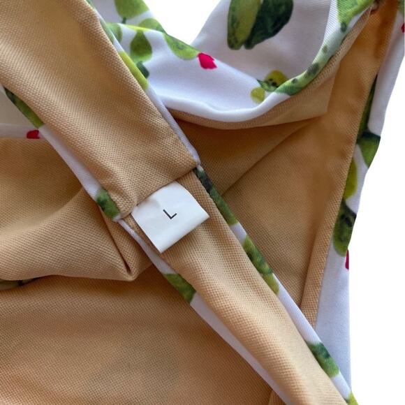 Womens White Cactus Print Bikini Swimsuit Set - Picture 10 of 13